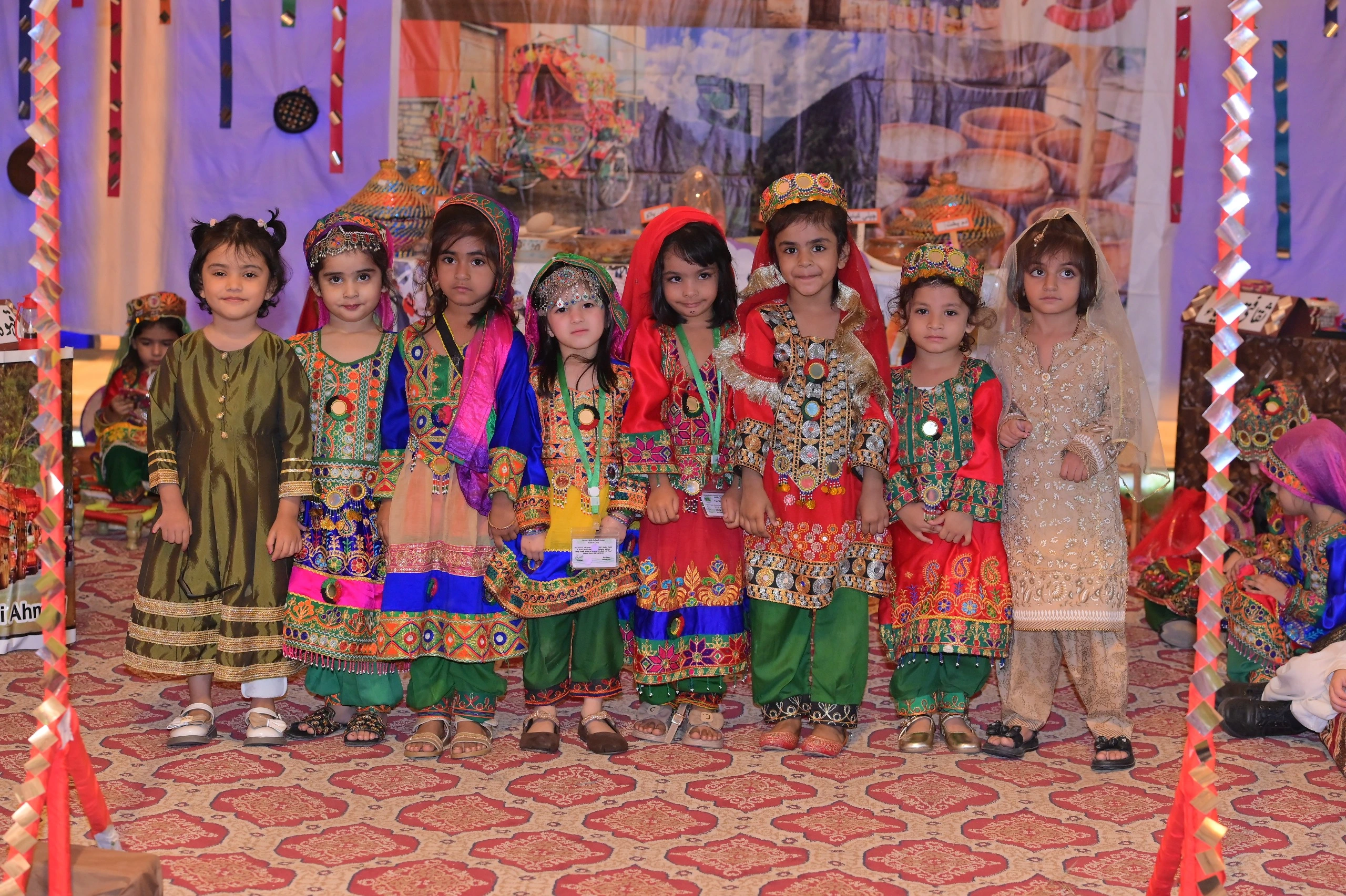 Students performing on stage during a school event